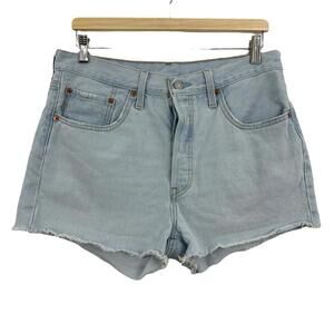 Levi’s Women’s 501 Light Wash Raw Hem Shorts Size 31